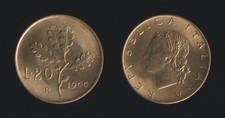 20 LIRE 1990 RAMO DI QUERCIA - ITALIA - FDC/UNC FIOR DI CONIO
