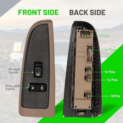 19115820 Power Window Lock Switch(Tan Bezel Front Right Passenger) Fit for - Picture 4 of 6