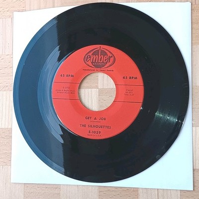 45rpm, The Silhouettes, Get A Job/I Am Lonely, 1957, EX+