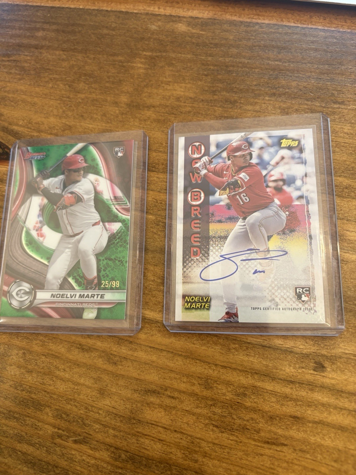 Noelvi Marte 2024 Topps Archives & Auto Bowman Best 25/99 Rookie Cincinnati Reds