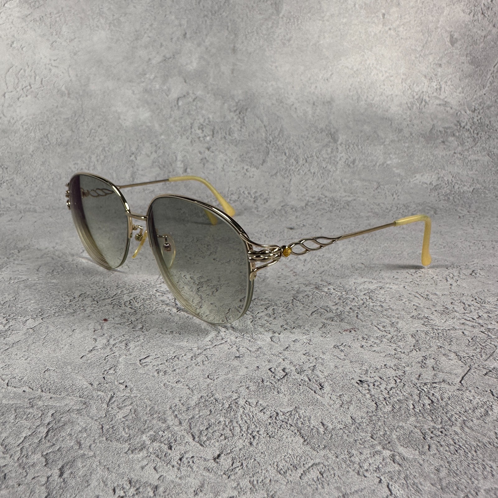 Balmain Vintage 90s Eyeglass Frames Gold Frameless Oversized Retro Glasses image 2