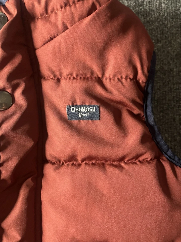 oshkosh kids vest size age 7 full zip vintage unisex puffer jacket sleeveless - Image 2 of 4