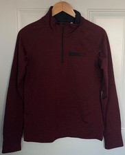 Victorias Secret PINK Athleisure Activewear 1/4 Zip Track Jacket Burgundy Medium