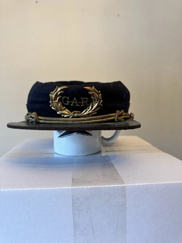 Antique GAR Grand Army of the Republic Kepi Hat Civil War Veteran Navy Blue Wool