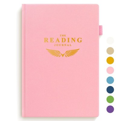 Pink Reading Journal Elegant Book Log Reviews Progress Tracker Gifts Readers