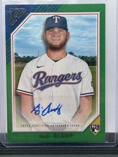 2022 Topps Gallery A.J. Alexy RC Green Auto SP 99 Of 99 Texas Rangers #RA-AA