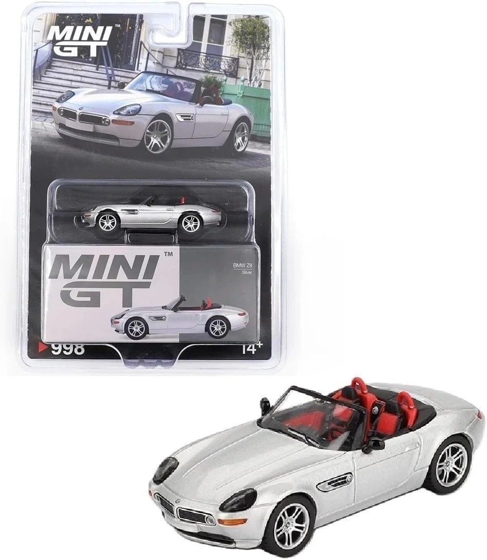 ミニッツ  美品　入手困難　BMW Z8 Silver Mini GT BMW Z8 Roadster 1:64 Silver Diecast Model Car MGT00998-P11