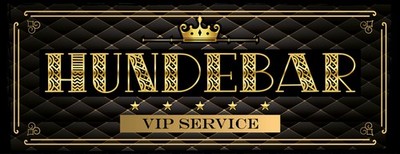 Blechschild 10x27 cm Hundebar vip service schwarzes Deko Geschenk  Schild