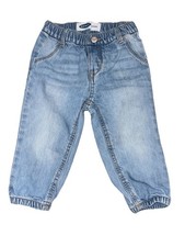 Baby Girls Old Navy Boyfriend Jeans Elastic Waist  Legs 18-24 Months Light Wash
