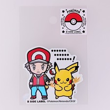 Red Pikachu - Pokemon B-Side Label Sticker Nintendo From Japan