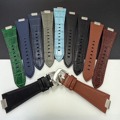 Leather watch straps for Tissot PRX 40mm - Brown Black Blue Green