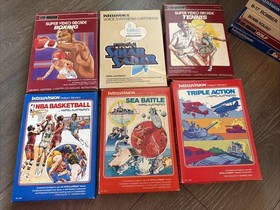 Intellivision 37 Game Lot w/Boxes & Booklet Inserts Various Titles