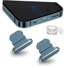 TITACUTE 2 Pack Anti Dust Plugs for iPhone 14 Pro Max 13 12 Mini Dust Grey