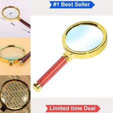 Handheld Magnifying Glass 20x HD Glass Lens 80mm Detachable Handle Reading for