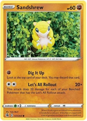 Sandshrew - 131/264 - Common - Lightly Played