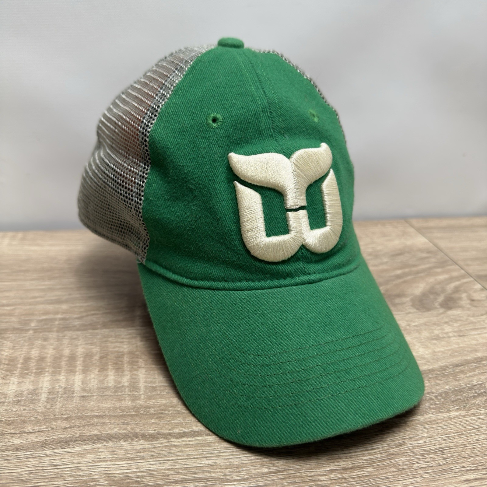 Adidas Hartford Whalers Whale Tail Hat Green Snapback Signed Jason Muzzatti 29