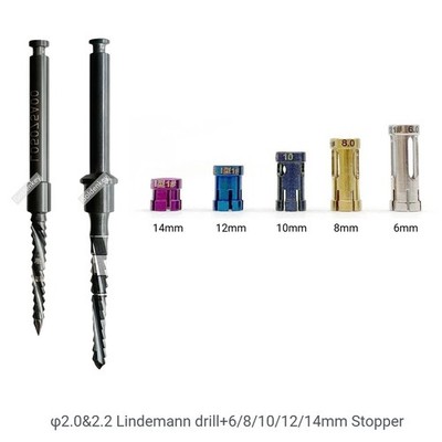 Dental Lindemann Drill with Stoppers Side Cutting Bur Burr Crosscut Guide Drill