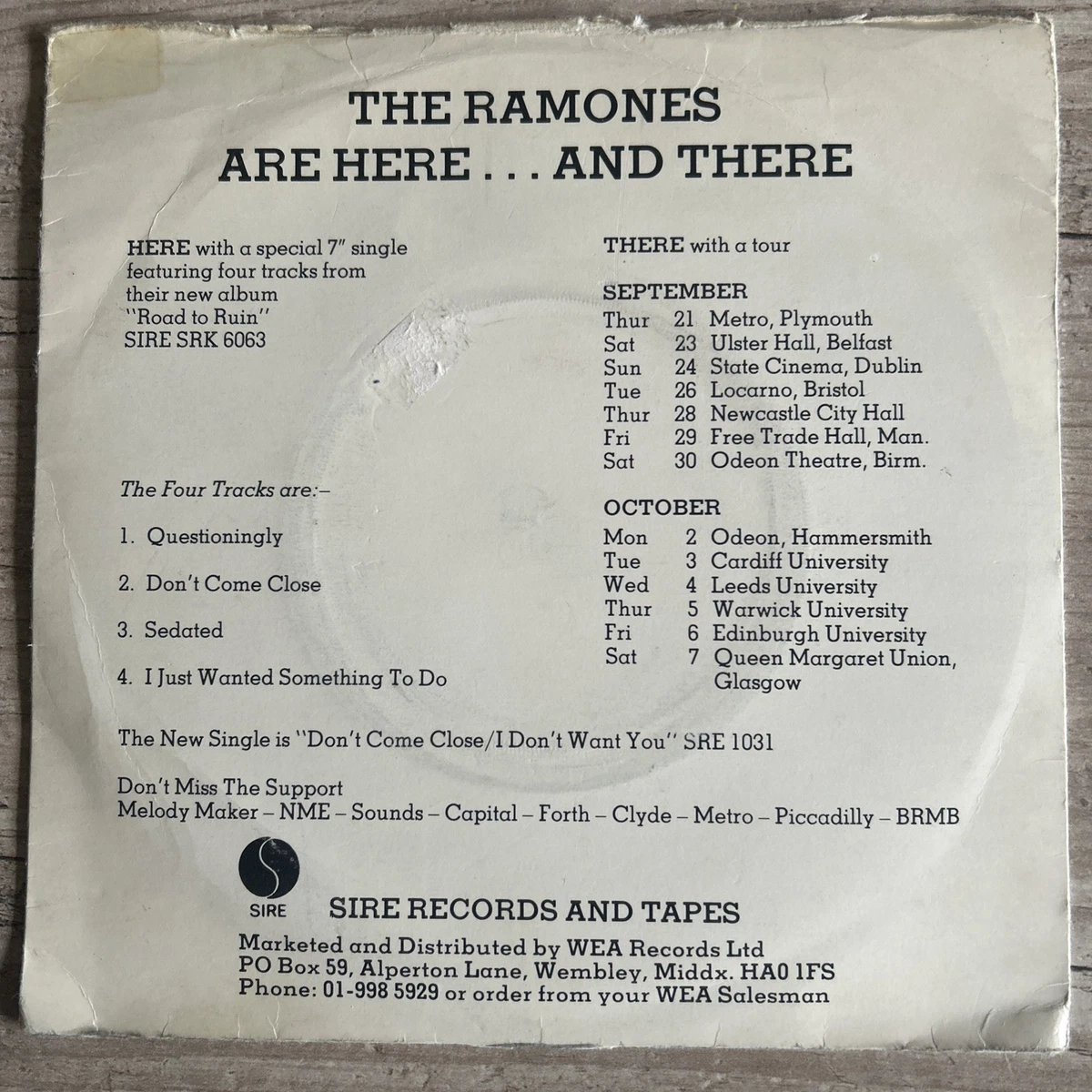 Las mejores ofertas en Discos de vinilo Single Los Ramones | eBay
