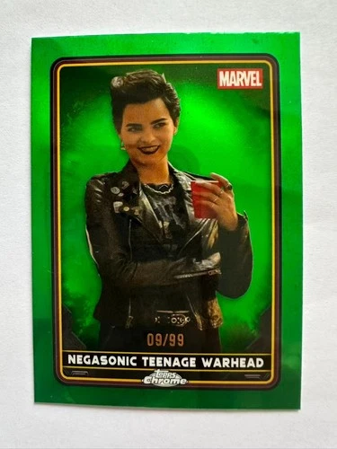2025 Marvel Topps Chrome Studios Deadpool Green Negasonic Teenage Warhead 09/99