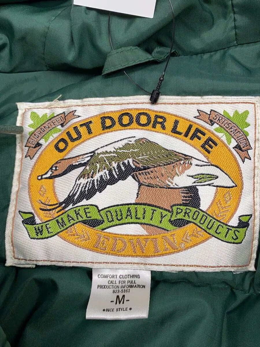 EDWIN Down Jacket, Medium, Acrylic, Green, Solid … - image 3
