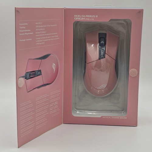 ROG Gladius II Origin PNK LTD Wired 12000 DPI Gaming Mouse New And Sealed - Picture 2 of 10