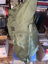 Military Duffle Bag OD Green Nylon Sea Bag Carry Straps Army Duffel USGI
