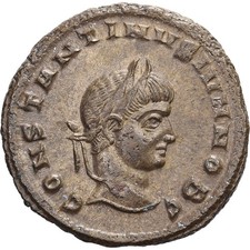 [#137332] Constantine II, Follis, 320-321, Siscia, Bronze, AU, RIC:163