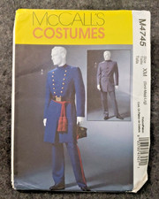 NEW McCall's Civil War Uniform Costume Pattern M4745 Men's Size S-M-L.... C6B1 