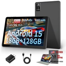 Tablet 10 Inch, 2025 Android 15 Tablets, 18GB 128GB, 1TB Expand, Widevine L1