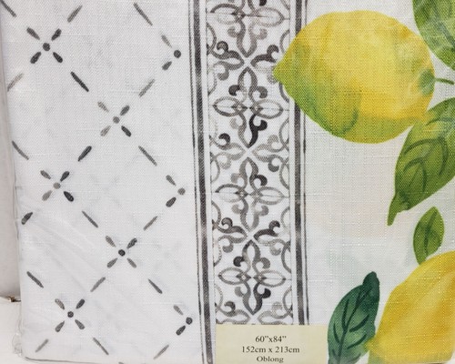 Printed Fabric Tablecloth 60"x84" Oblong, CITRUS FRUITS,LEMONS,TUSCANY CITRUS,BM - Picture 13 of 18