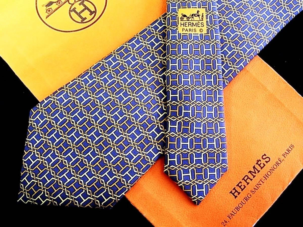 HERMÈS Cravatta uomo HERMES Francia vera seta cravatta abito classico lusso multicolore Y256