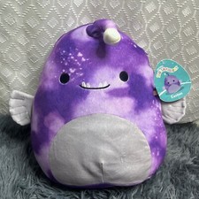 Squishmallows Easton Angler Fish Plush Galaxy Purple Stuffed Animal 11 inch, NWT