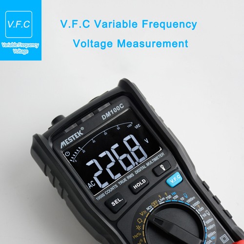 MESTEK DM100C Digital Multimeter 10000 Counts Voltage Current NCV Tester C4F2 - Picture 10 of 12