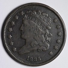 1835 Classic Head Half Cent XF E112 TRFL