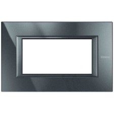 Bticino HA4804HS Axolute placca rettangolare 4 moduli posti monochrome antracite