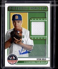 2023 USA Baseball Vitor Belo U-18 World Cup - Brazil Materials Sigs AU,MEM,SN