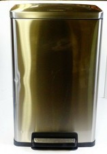 Step Kitchen Trash Bin 13 Gallon Stainless Steel Indoor Home Office Garbage Can Trash Can Kitchen Trash Cans Recycle Trash