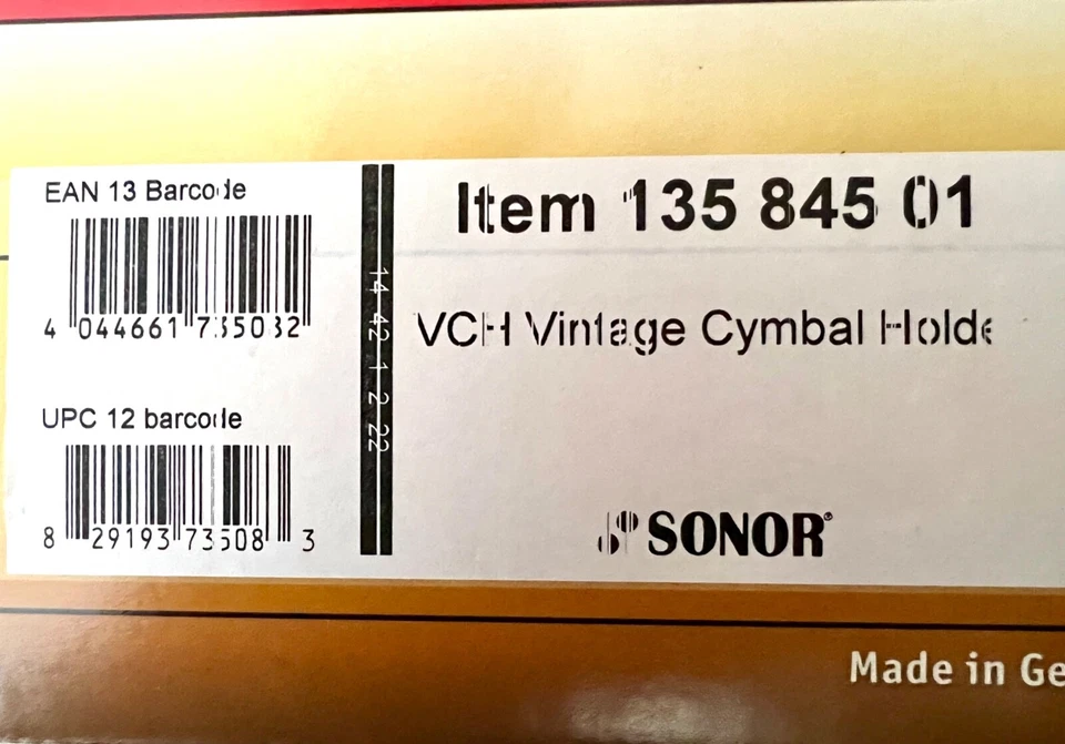 Sonor VCH Vintage Bass Drum Mounted Cymbal Holder w/ Mount Bracket 600 Series - Image 3 of 3