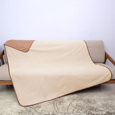 Waterproof Fleece Blanket for Couch, Reversible Sofa Cover, Bed Coverlet Protect