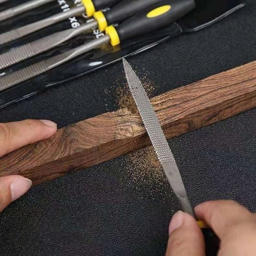 Juego de 6 archivos raspadores de mango de madera de 5,5" talla modelado carpintería molienda - Imagen 2 de 19