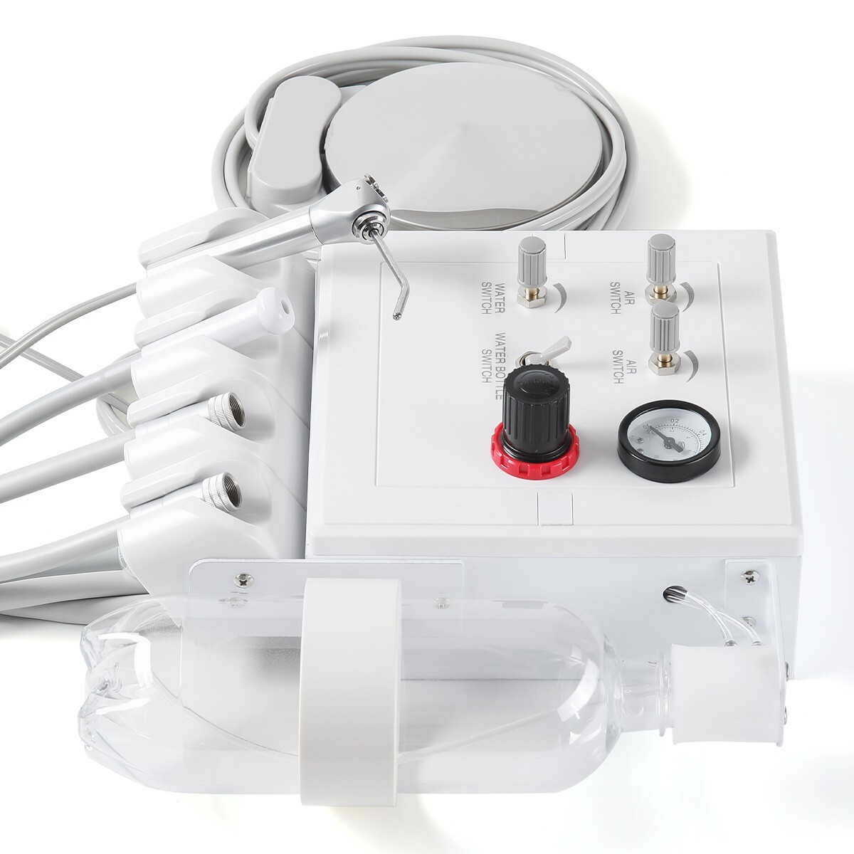 Portable Dental Turbine Unit with Weak Suction Work with Air Compressor 4 Holes