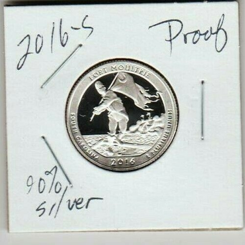 2016 S Fort Moultrie ATB Quarter SILVER Proof SCARCE Sumpter Will Jasper SL AucT - Picture 3 of 3