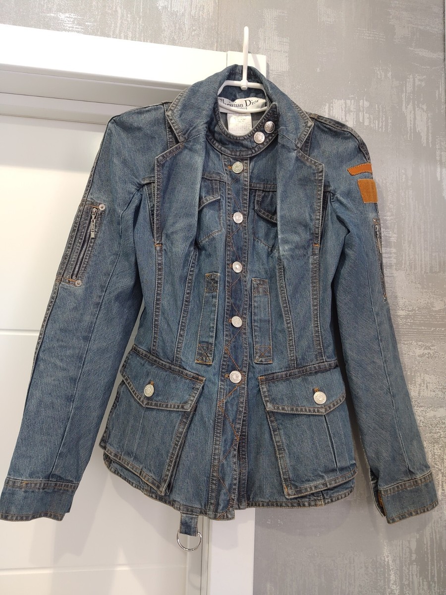 ジャケット・アウター Christian Dior by John Galliano Jacket 2006 Christian Dior by John Galliano Runway Painted Denim
