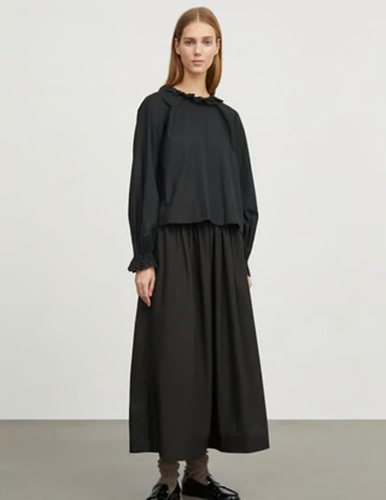 Skall Studio Cornflower Blouse Shirt, Black, 38, UK 10, Organic Cotton, RRP £145 - Picture 2 of 11