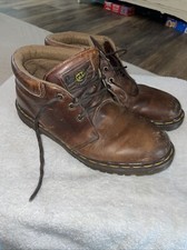 TRUE VTG Dr Martens Mens 8057 Boot Size 11 Brown Leather 90s MADE IN England