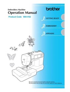 Brother PE540D Manual Instructions & Reference Guide COLOR COPY REPRINT