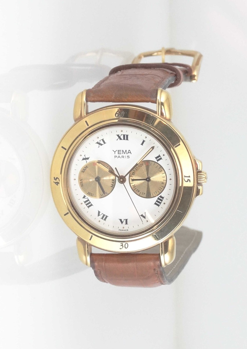 YEMA PARIS スクエア型 手巻き時計 YEMA PARIS by Seiko N1ZW43 - DAY-DATE BY ZONE 5-HAND QUARTZ WATCH