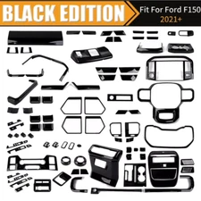 Black Interior Exterior Trim Decor Full Kit for Ford F150 2021+ Car Accessories