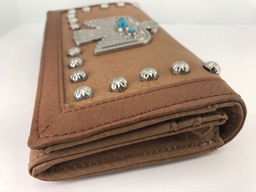 Women's Wallet, Bandana by American West Wallet, Lite Brown, Eagle, $45 MSRP🐎 - Picture 4 of 11