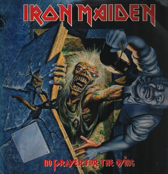 Iron Maiden No Prayer For The Dying RED BLOOD VINYL NEAR MINT Epic